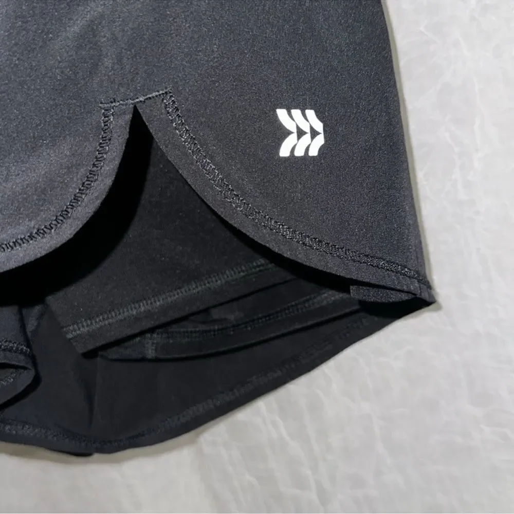 all in motion x Target 14-16 Black Athletic Shorts with built in bike shorts